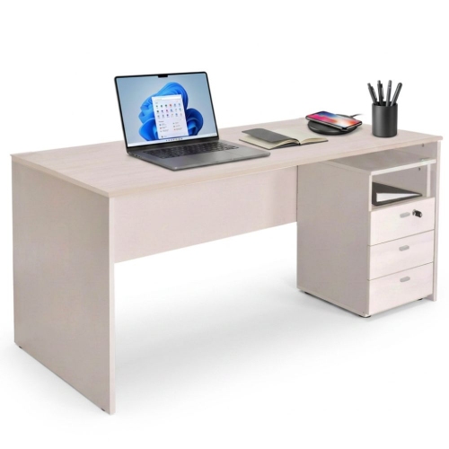 Escritorio Oficina Platinum Mod 503 1&period;50 M 3 Cajones Gris Andin