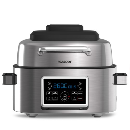Freidora De Aire Sin Aceite Peabody Pe-afg01ix 6l Digit Inox