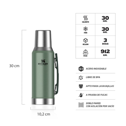 Imagen miniatura Termo Stanley 1.2 L Acero Inoxidable Verde