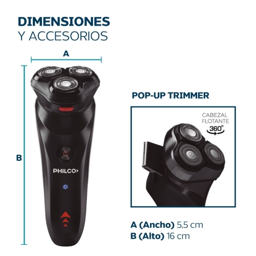 Imagen miniatura Afeitadora Philco AE52055PP Display Digital