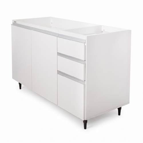 Bajo Mesada Platinum 3003-3 1&period;40 M 2 Ptas 3 Cajones Blanco