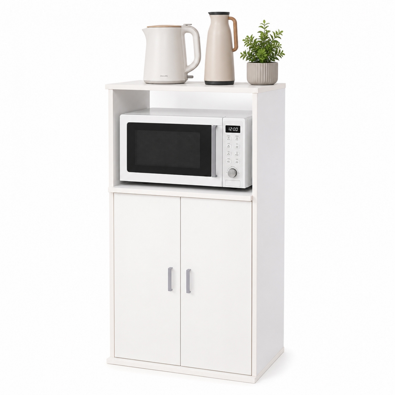 Imagen Mueble Rack Para Microondas Platinum 3046 Blanco