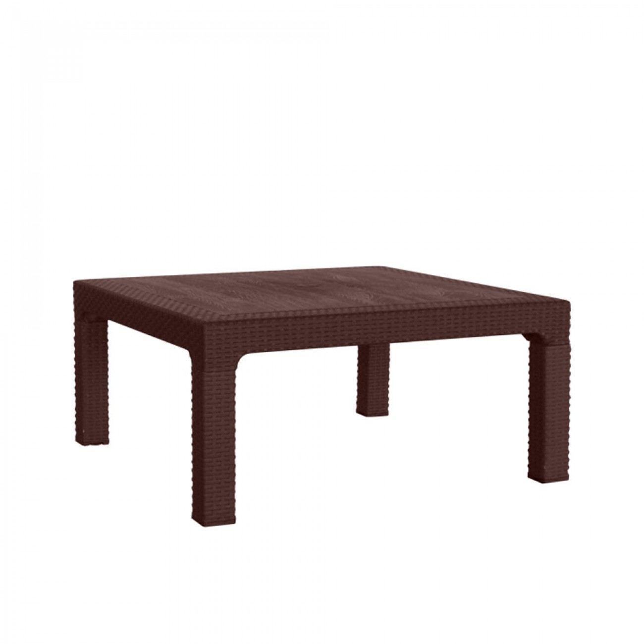 Imagen Mesa Ratona Pl&aacute;stica Quality Nepal Cuadrada 90x44 Chocolate