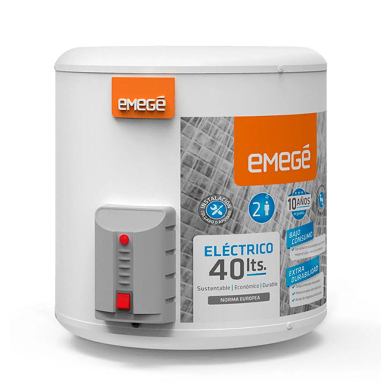 Imagen Termotanque El&eacute;ctrico Emege Ttqe-40mg 40 Lts 1500w Conex Inf