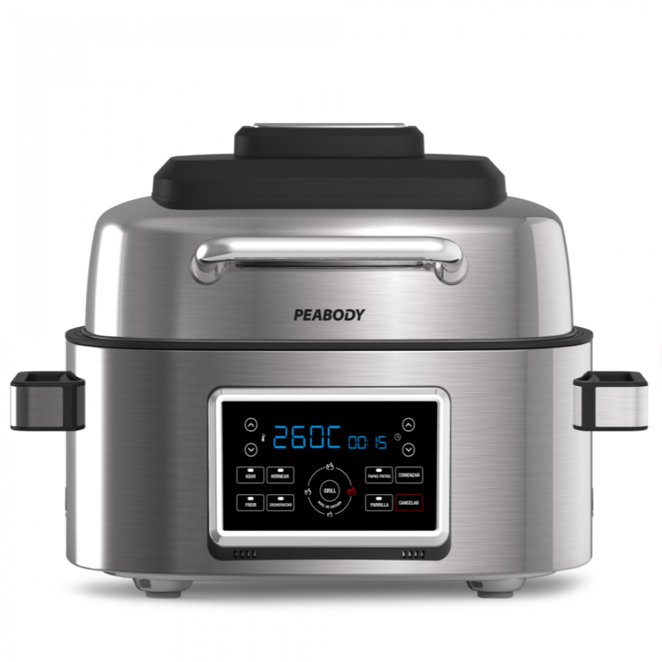 Imagen Freidora De Aire Sin Aceite Peabody Pe-afg01ix 6l Digit Inox