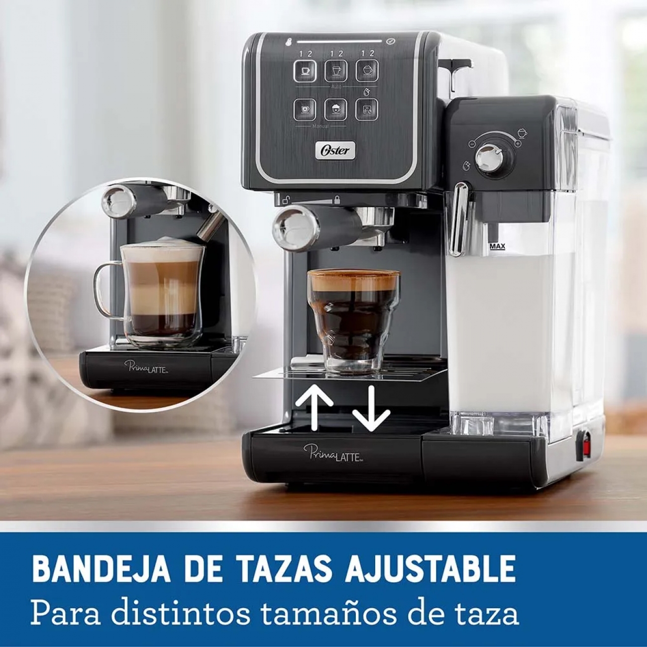 Imagen Cafetera Expreso Oster Bvstem6801 19 Bar Para C&aacute;psulas Negra