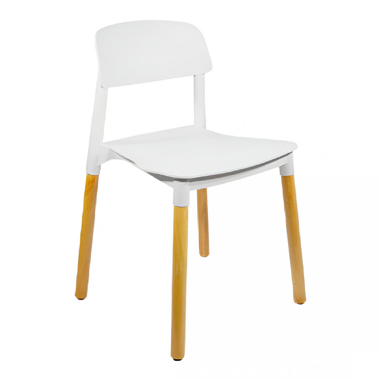 Imagen Silla De Dise&ntilde;o Comedor Quality Milan Patas De Madera Blanca