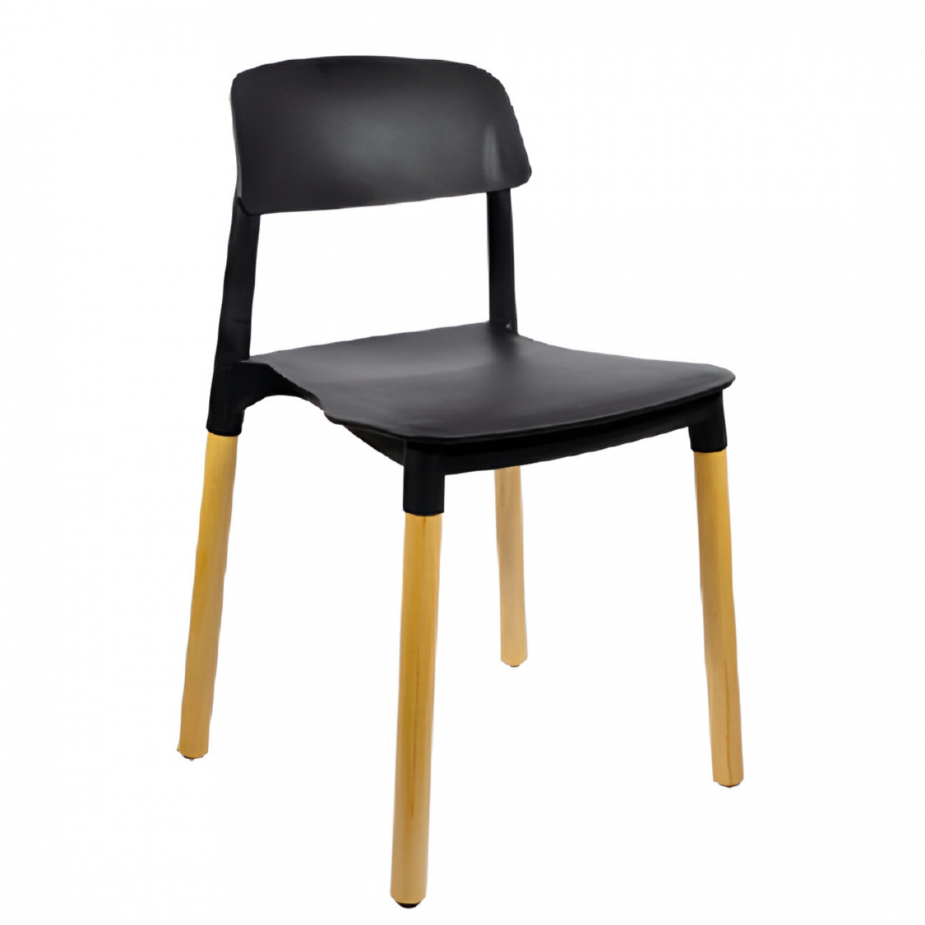 Imagen Silla De Dise&ntilde;o Comedor Quality Milan Patas De Madera Negra