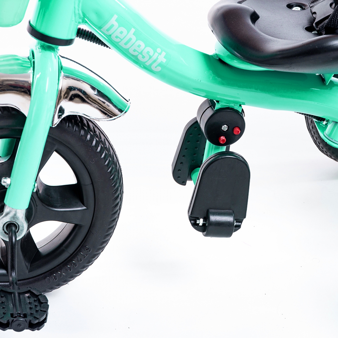 Imagen Triciclo Bebesit Sl-1701-a Con Canasto Y Cinturon Verde