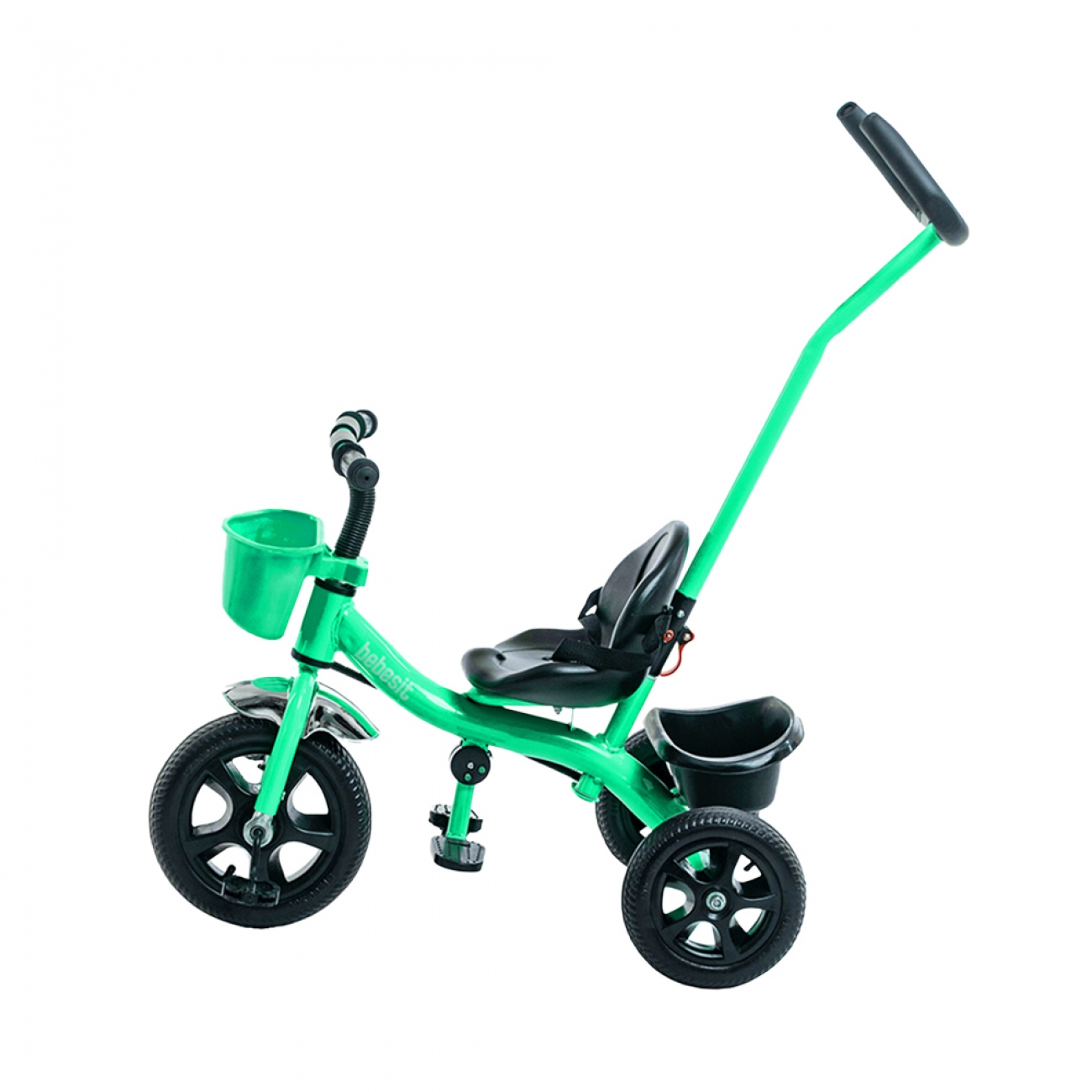 Imagen Triciclo Bebesit Sl-1701-a Con Canasto Y Cinturon Verde