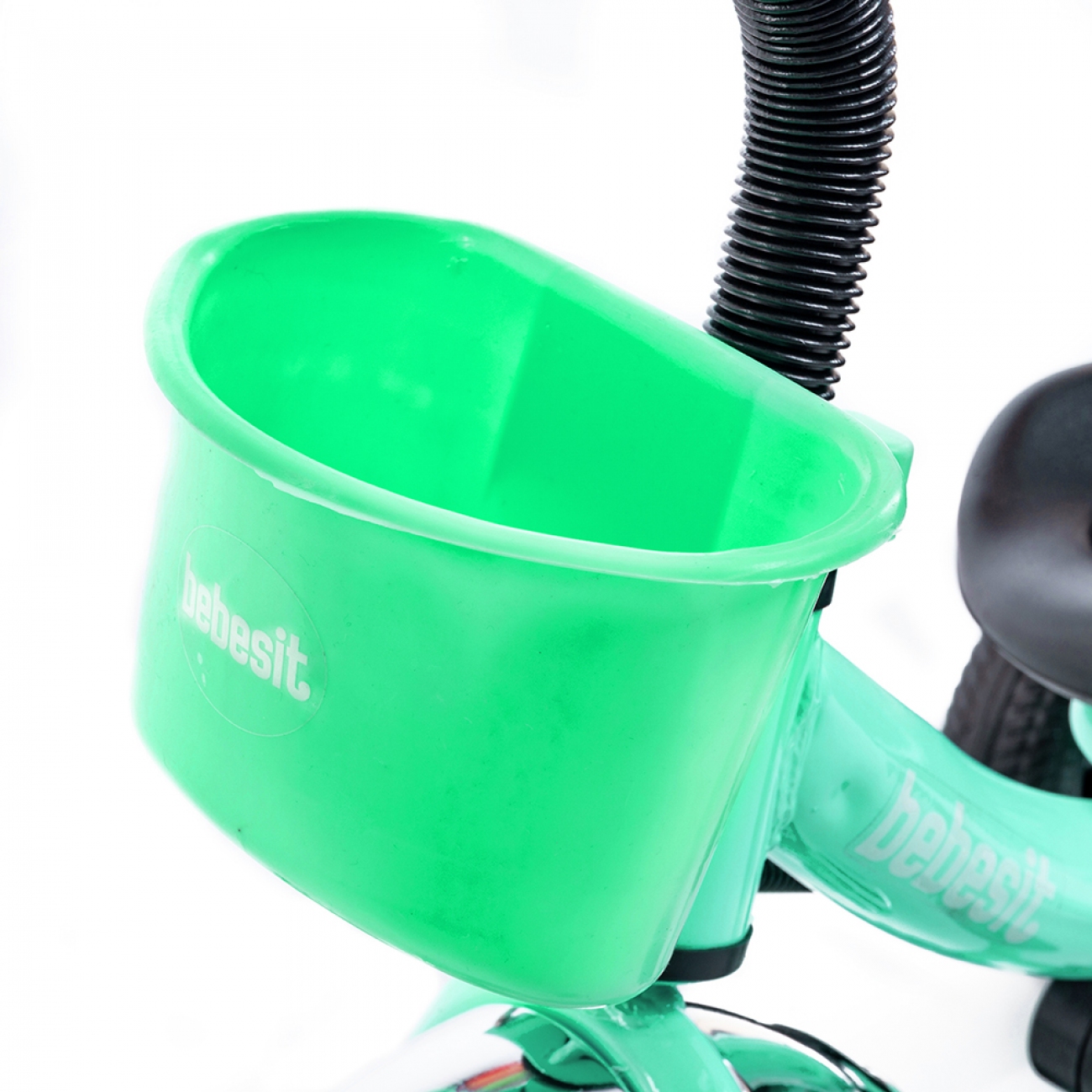 Imagen Triciclo Bebesit Sl-1701-a Con Canasto Y Cinturon Verde