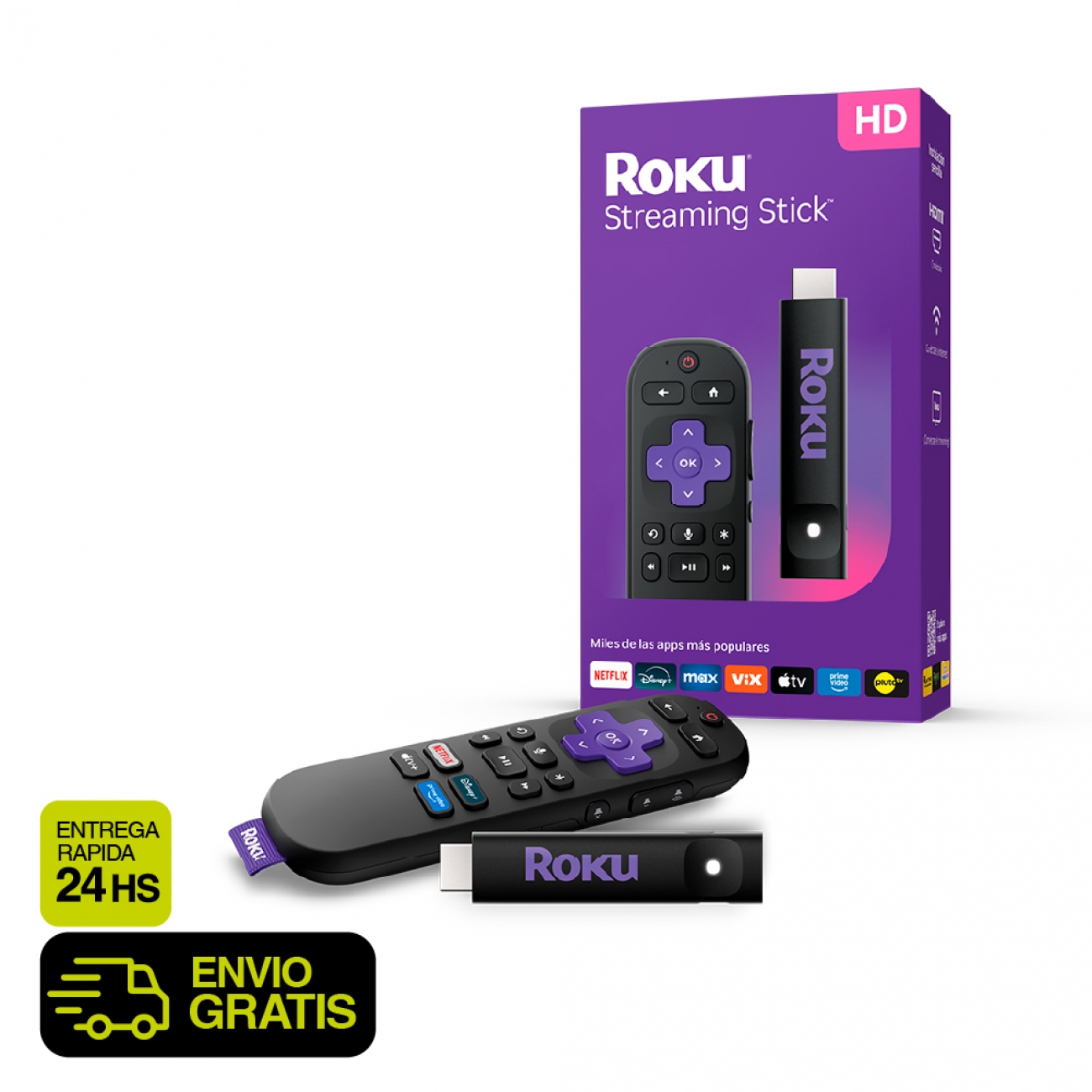Imagen Conversor De Tv A Smart Roku 3840mx Streaming Hd Control Voz