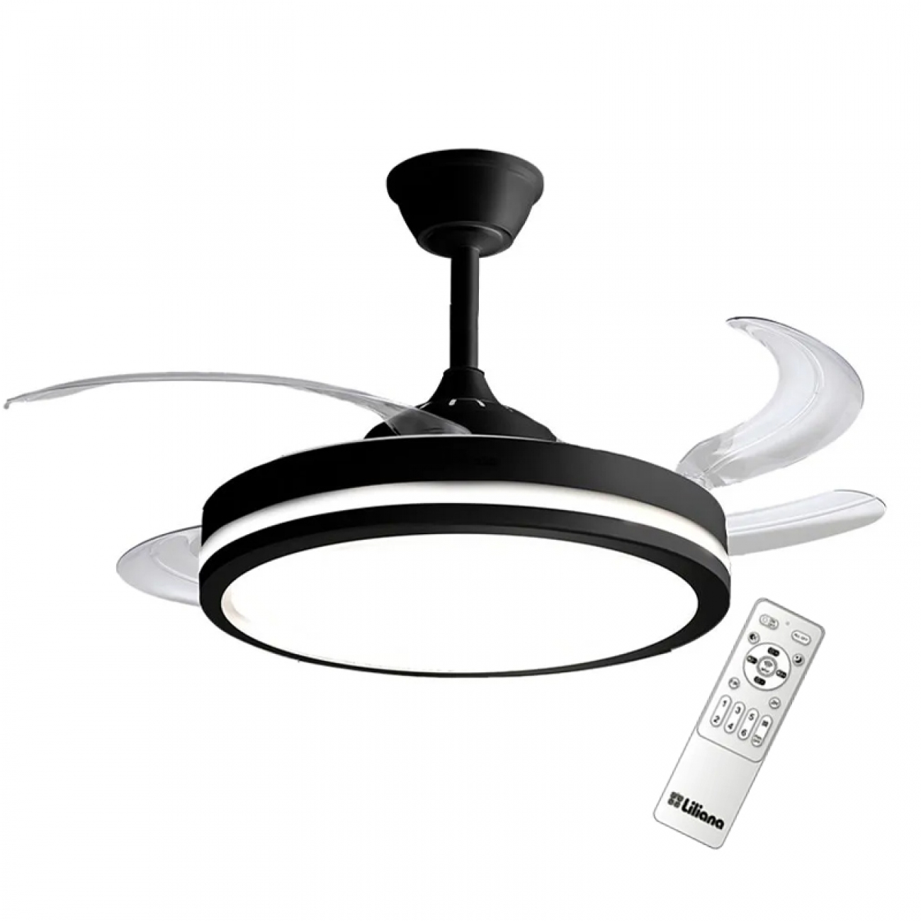 Imagen Ventilador De Techo Retractil Liliana Vvthn603r 110w Negro