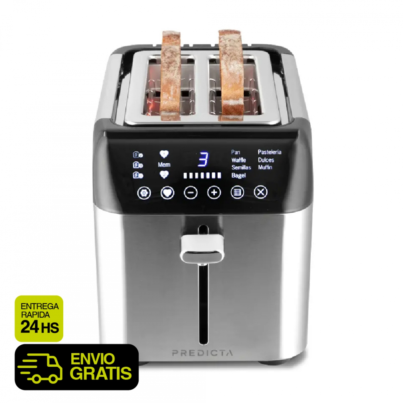 Imagen Tostadora Philco TO071IP 925W 2 Rebanadas Inoxidable