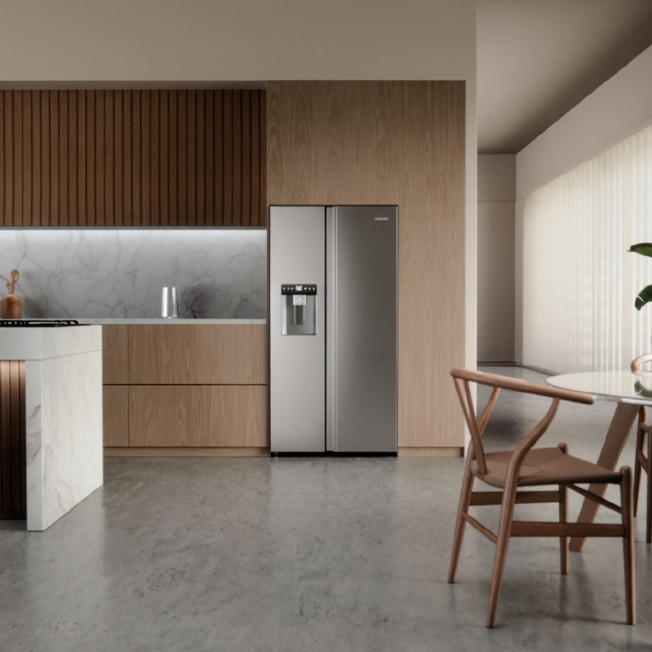 Imagen Heladera Side By Side Drean Dsp610iorss0 610l Inverter Touch