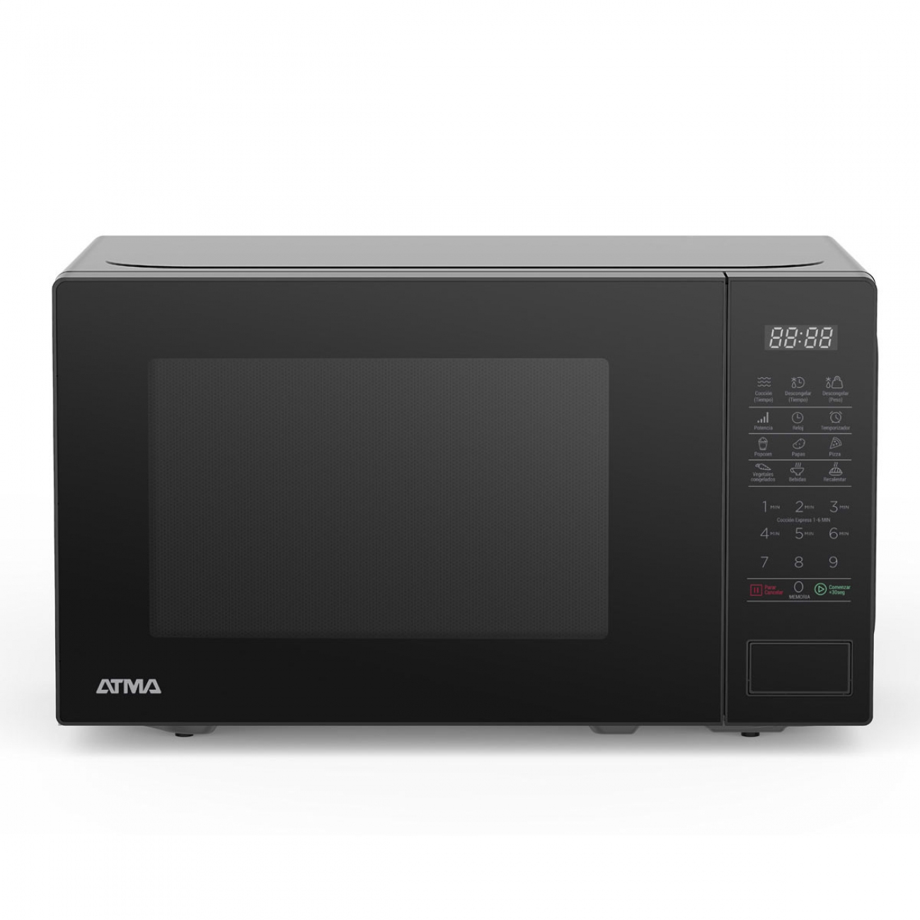 Imagen Microondas Atma 94matdb20ubn 20lts 700w Digital Negro