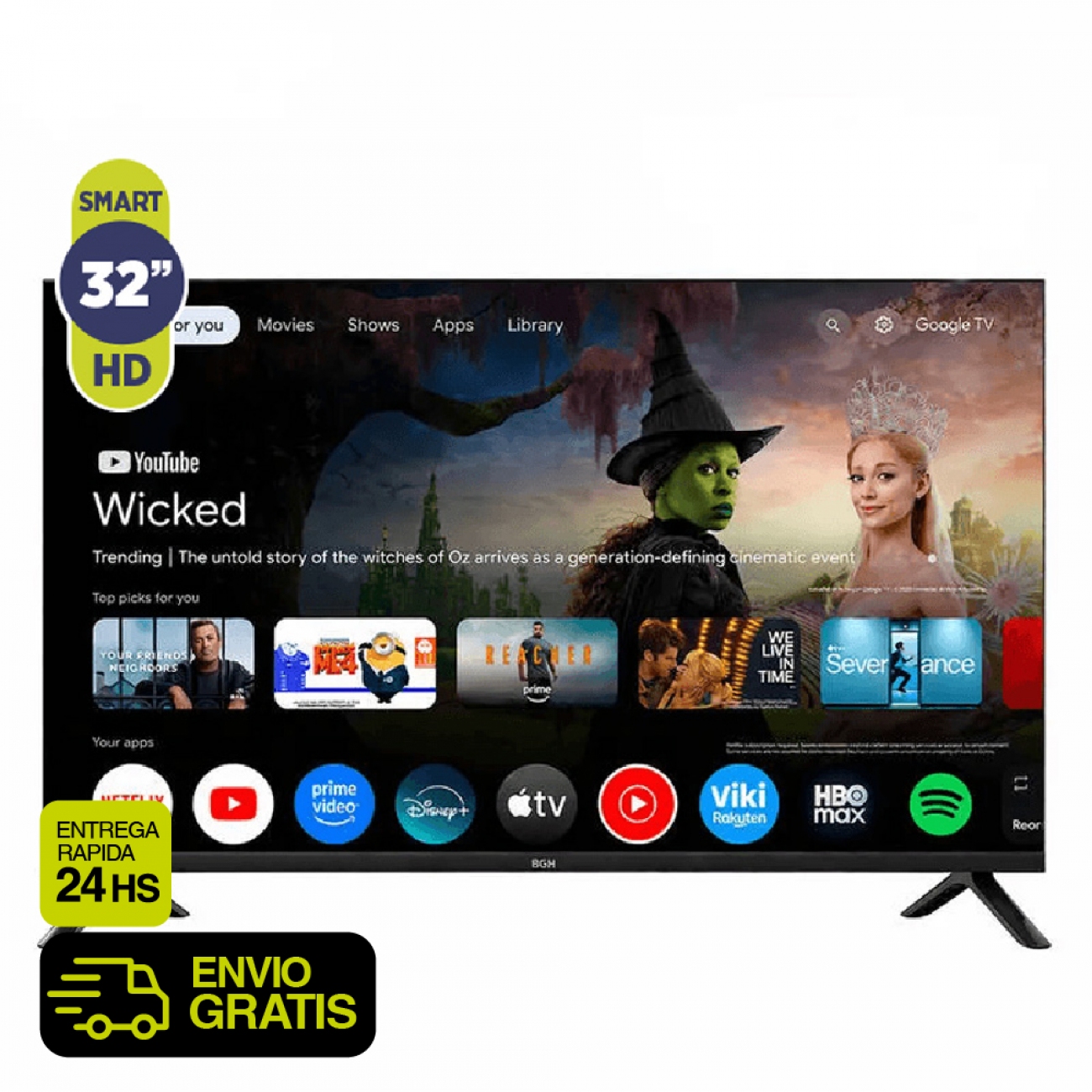 Imagen Smart TV 32" BGH B3226G5G HD Android TV HDMI USB