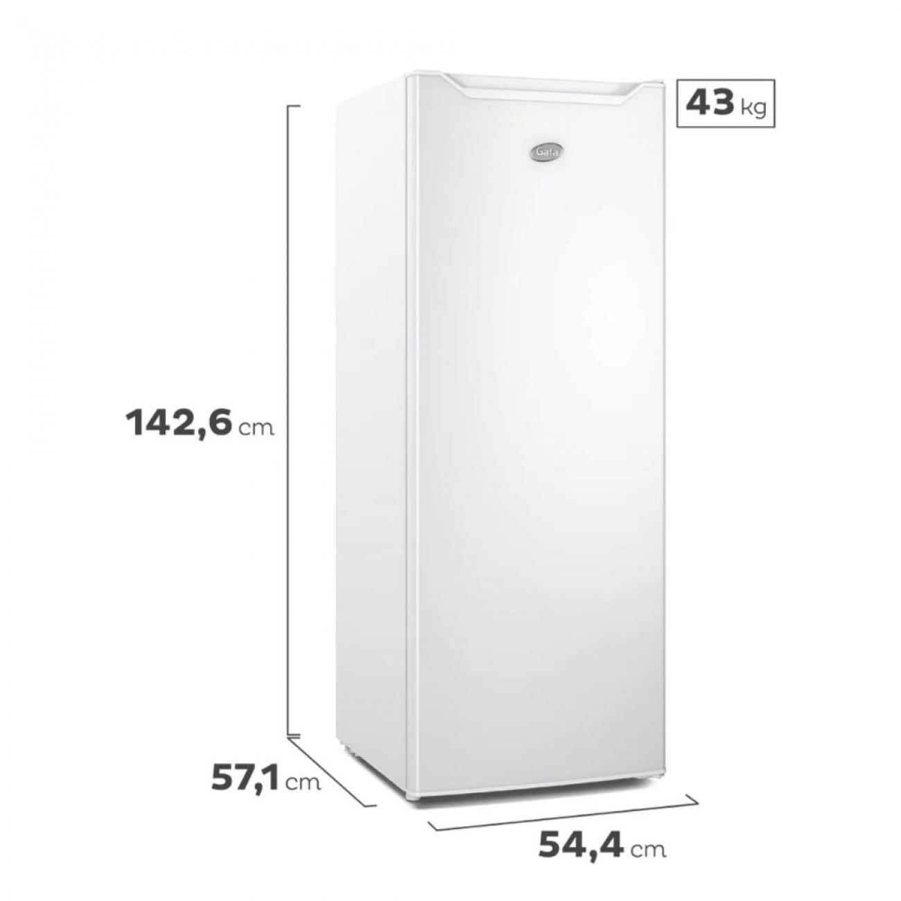 Imagen Freezer Vertical Gafa GFUY16P5HVW 168 Lts