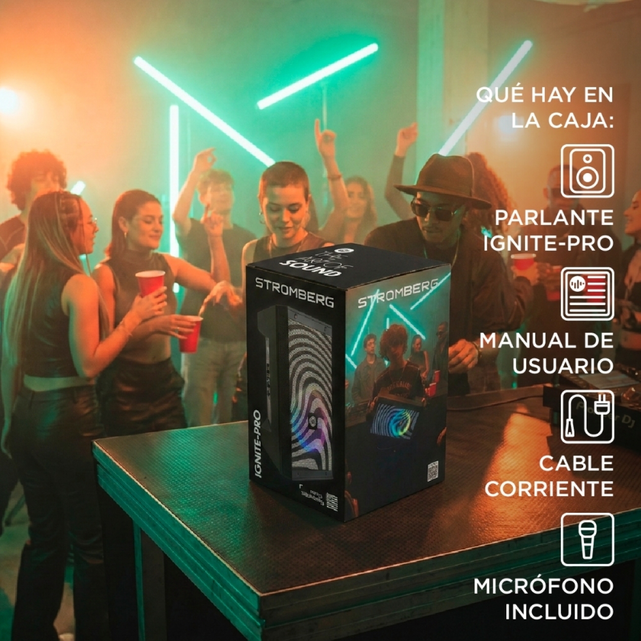 Imagen Torre De Sonido Stromberg Ignite Pro 100W BT Inalam