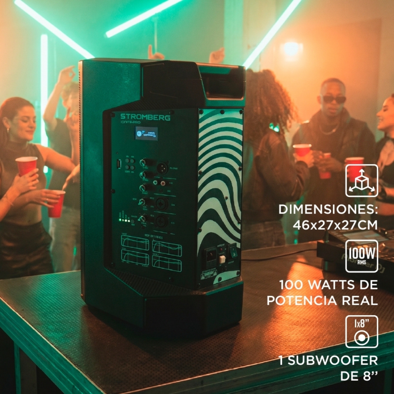 Imagen Torre De Sonido Stromberg Ignite Pro 100W BT Inalam