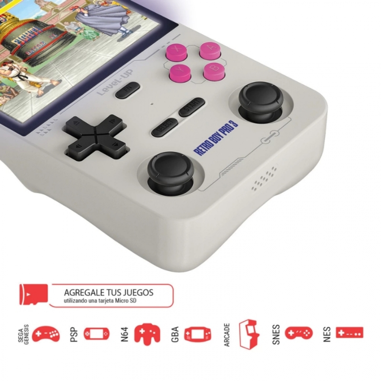 Imagen Consola Portatil Retro Boy Pro 3 Level Up 3&period;5"