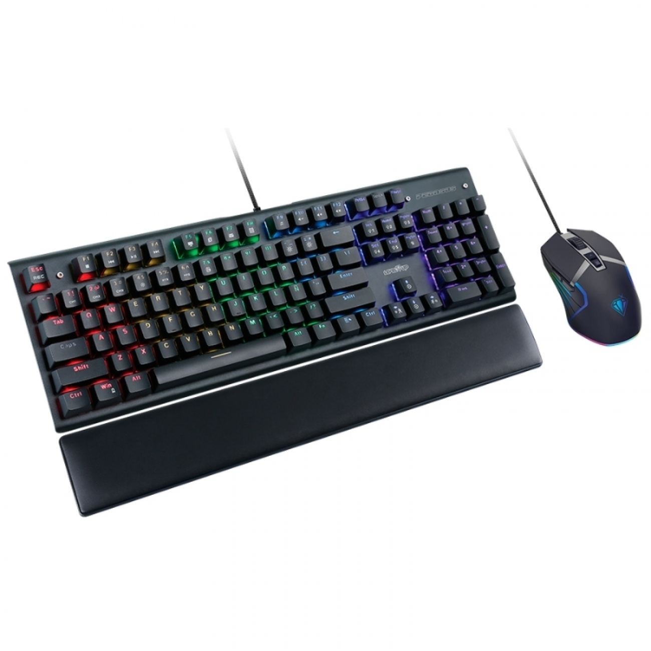 Imagen Teclado + Mouse Pegasus Level Up USB Luz LED