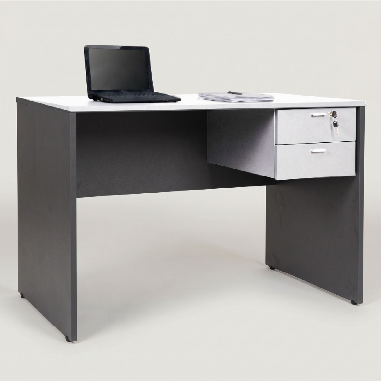 Imagen Escritorio Platinum 500-E 1 M 2 Cajones Gris Grafito